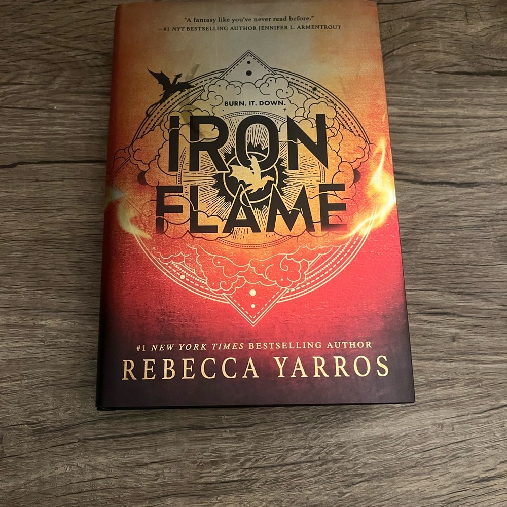 Iron Flame by - Black and Orange Coffee Table Book